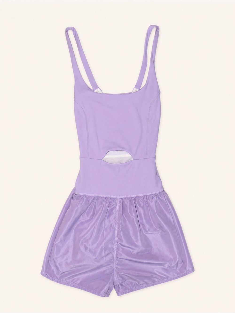 Lavender Cutout Athletic Romper Dress | Built-In Shorts | Tennis Activewear